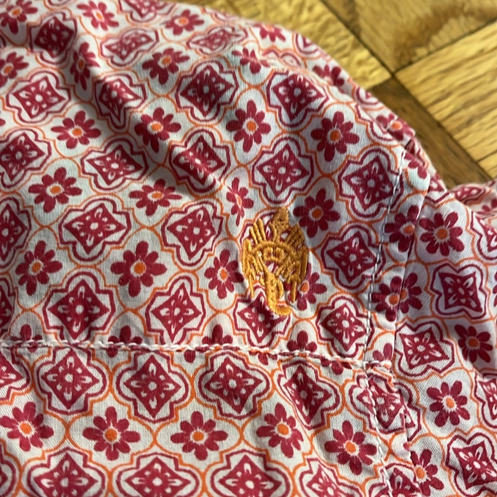 Ganesh Mosaic Graphic Button Down Blouse Size Large - Picture 6 of 6